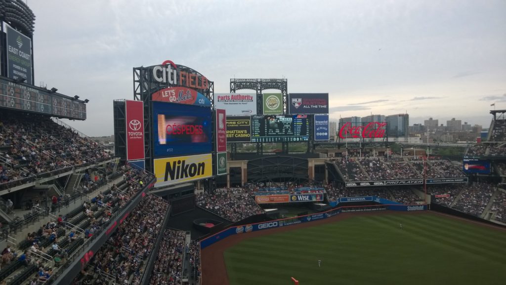 Baseball joukkue New York Mets pelaa kotipelinsä Queens Citifieldillä. Kuva: Jaakko Minkkinen