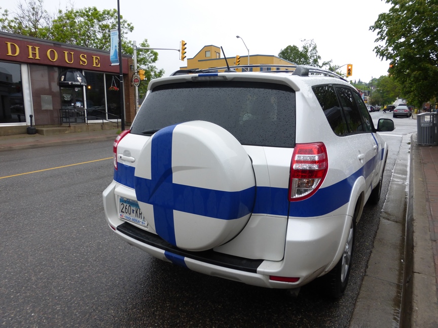 Suomi love forever! Tämä Suomi-fanin auto oli tullut suurjuhlille Minnesotasta asti. Kuva: Suomen Ottawan-suurlähetystö